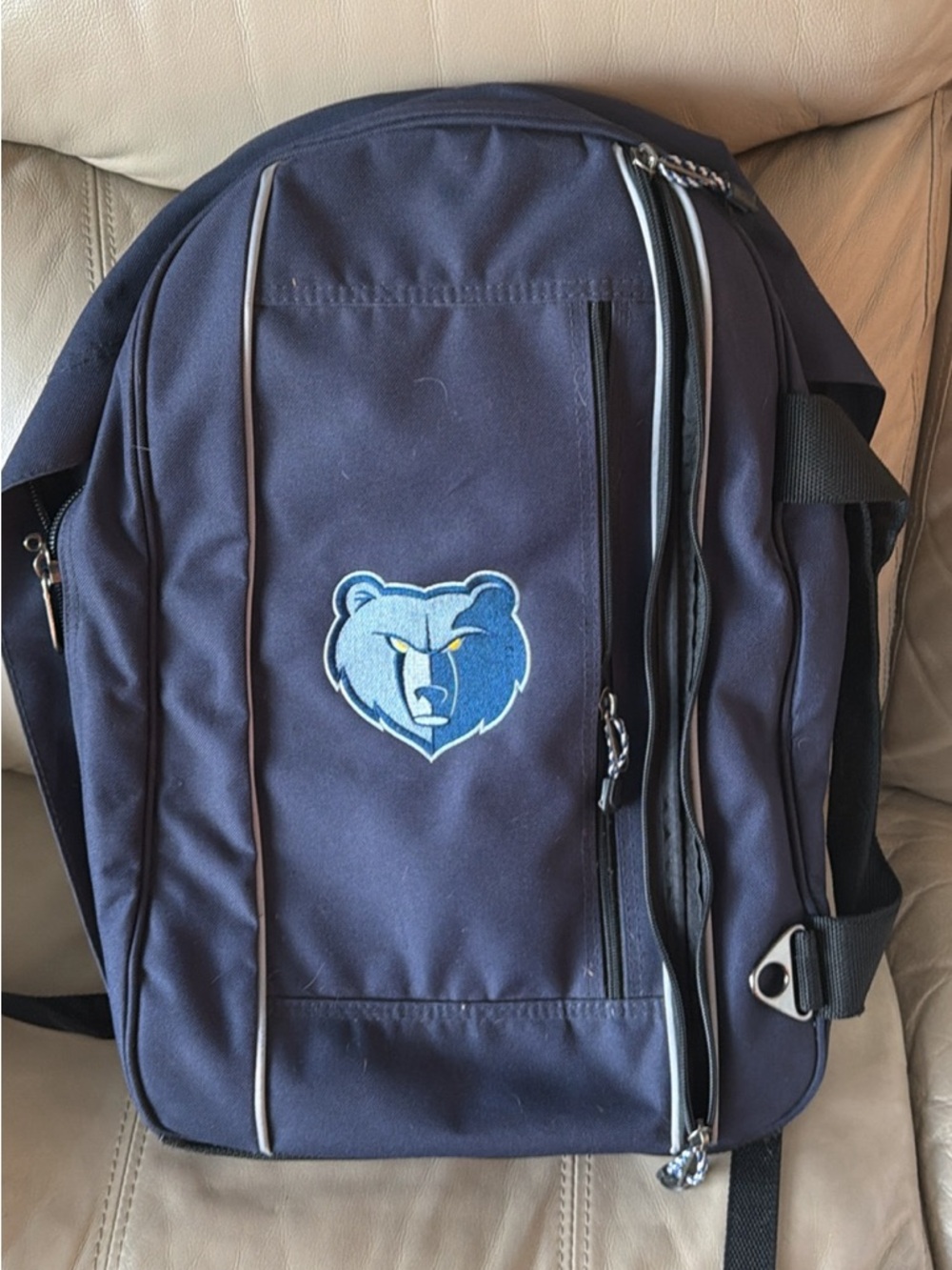 Navy Blue Men's Backpack with Memphis Logo